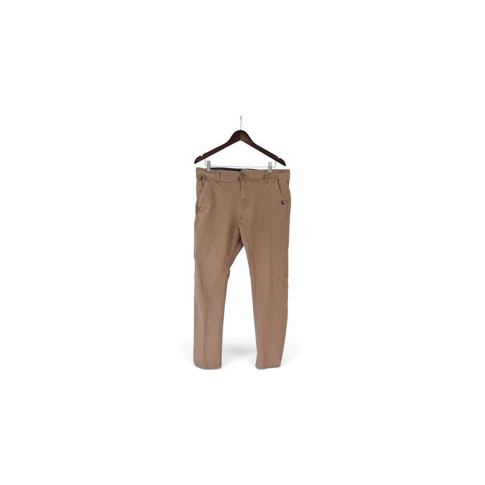 Weatherproof Vintage Mens Straight Fit Khaki Pants Tan 36x34‎ Stretch Cotton